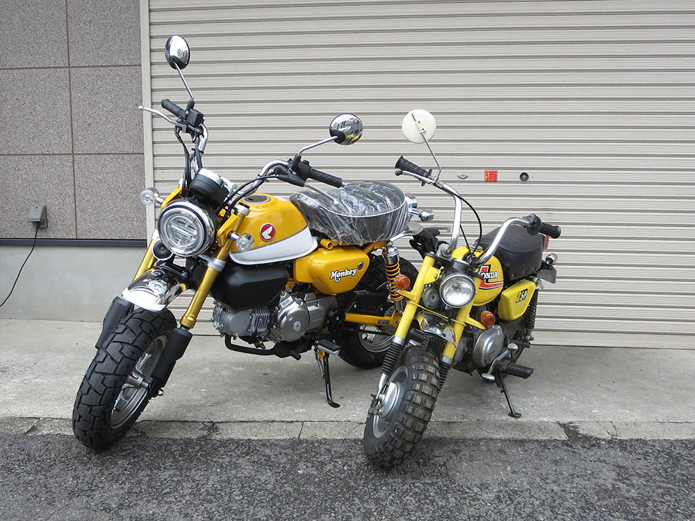 モンキーの新旧サイズ比較 千葉県松戸市 オートショップミヤシタ バイク 原付 原付二種のことならお任せください