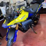 SUZUKI Vストローム800DE  アクセサリーバー＆ETC、他、取り付け（千葉県松戸市・柏市・流山市　バイク修理・点検・整備）