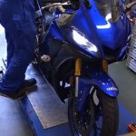 YAMAHA　YZF-R25　定期点検＆オイル交換（千葉県松戸市・柏市・流山市　バイク修理・点検・整備）