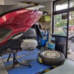 HONDA　リード125　リアタイヤ交換（千葉県松戸市・柏市・流山市　バイク修理・点検・整備）