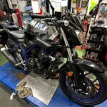 YAMAHA　MT-25　定期点検＆オイル交換（千葉県松戸市・柏市・流山市　バイク車検・点検・整備）