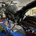 SUZUKI　SV650　定期点検＆オイル・フィルター交換（千葉県松戸市・柏市・流山市　バイク車検・点検・整備）