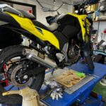 SUZUKI　Vストローム250SX　定期点検＆オイル・フィルター交換（千葉県松戸市・柏市・流山市　バイク車検・点検・整備）